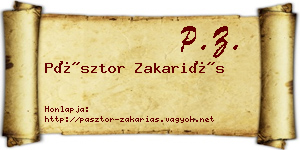Pásztor Zakariás névjegykártya